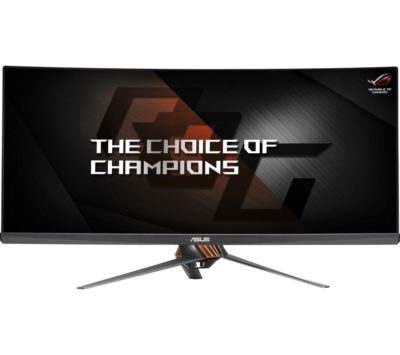 ASUS  Republic of Gamers PG348Q Quad HD Curved 34  LED Monitor - Plasma Copper & Armor Titanium